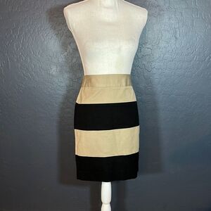 Banana Republic Black‎ and Cream Pencil Skirt Cocktail